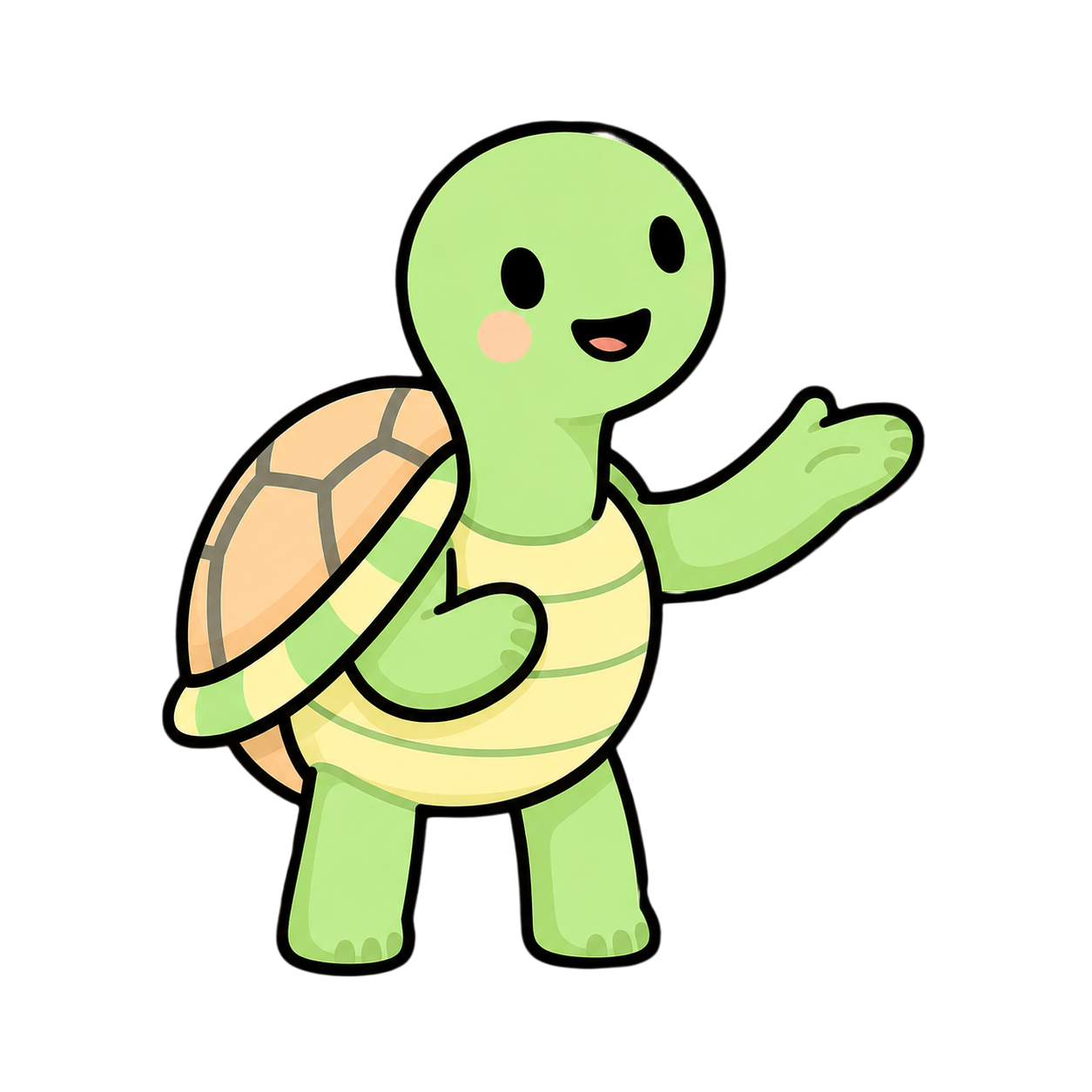 Jeema tortoise mascot speaking